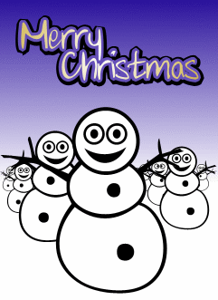 Dayglo Fishermen - Christmas Card Front Cover 2000