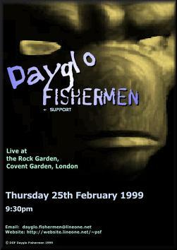 Concert poster - Rock Garden, London 1999