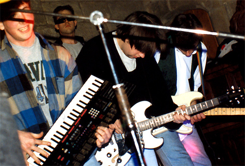 Dayglo Fishermen - Eamonn Maddick, Peter Fothergill, Sean Wills and Richard Burton - The Moot Hall 1991