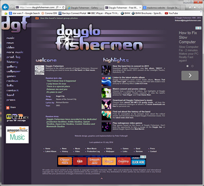 Dayglo Fishermen Homepage, March 2010 - January 2015