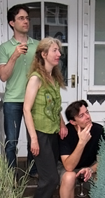 Dayglo Fishermen take a break from recording