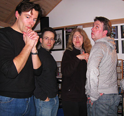 Richard Burton, Peter Fothergill, Ginny Owens and Sean Wills - creating a masterpiece