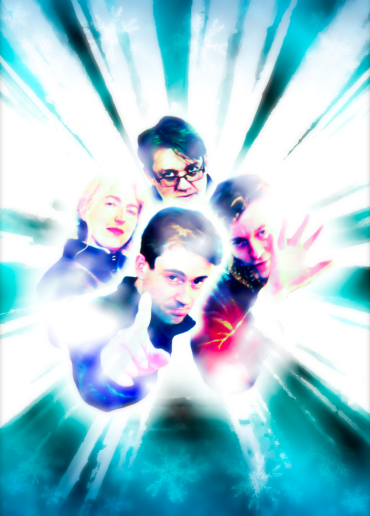 Dayglo Fishermen Christmas Card - Front Cover -2020