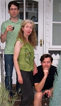 Peter Fothergill, Ginny Owens and Richard Burton take a break from recording - July 2009